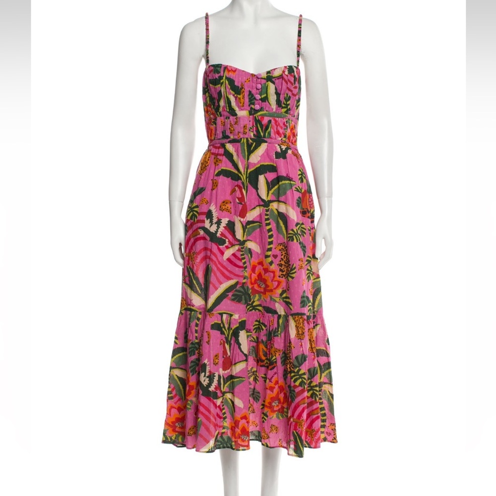 Vibrant Pink Floral Maxi Dress